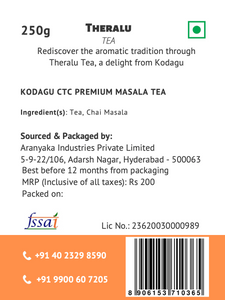 SilverMokka Kodagu CTC Premium Masala Tea 250g