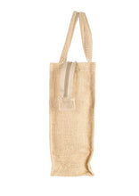 Load image into Gallery viewer, MOKKAFARMS 100% Jute Bags | Multi-purpose Bag | Tiffin Bag | Secure Zip Closure | Food-grade | Lunch Bag - Vertical | 12in x 10in