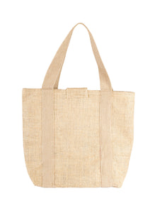 MokkaFarms Tote Bag, with Velcro Flap - 100% Jute [16in x 16.5in]