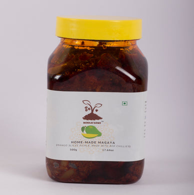 MokkaFarms Traditional Andhra Pickles - Magaya [Mango Slices + Red Chillies-based] Pickle