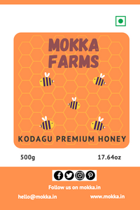 MokkaFarms Kodagu Premium Honey | Artisan Farmer Grown Bee-hive Honey | Small-scale Farmers | Estate Honey | Coorg/ Kodagu, Karnataka, India | Sealed PET Bottle |