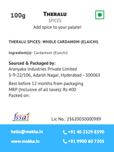 Load image into Gallery viewer, Theralu Spices - Whole Cardamom (Elaichi) 100g